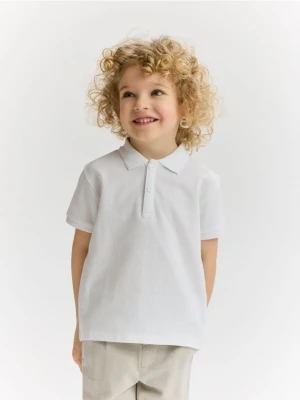 Reserved - T-shirt polo - biały