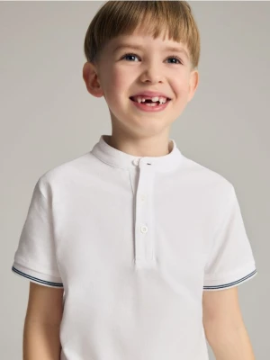 Reserved - T-shirt polo - biały