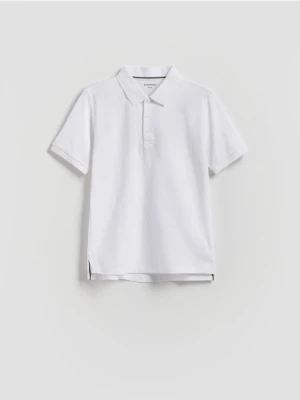 Reserved - T-shirt polo - biały