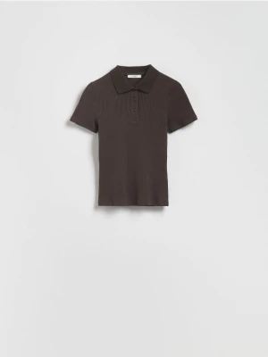 Reserved - T-shirt polo - ciemnobrązowy