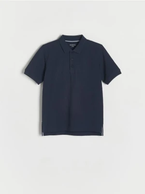 Reserved - T-shirt polo - granatowy