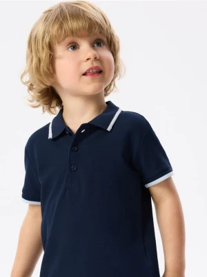 Reserved - T-shirt polo - granatowy