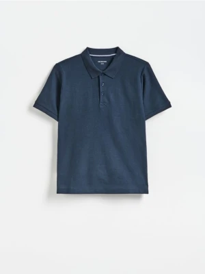 Reserved - T-shirt polo - granatowy