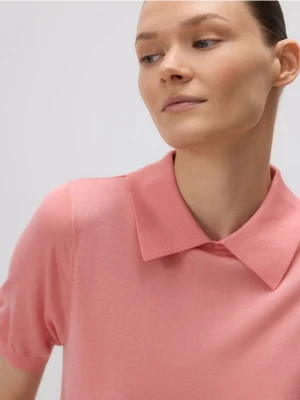 Reserved - T-shirt polo - koralowy