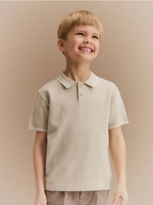 Reserved - T-shirt polo - kremowy