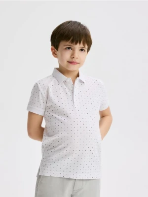 Reserved - T-shirt polo - złamana biel