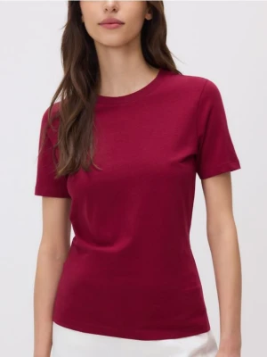 Reserved - T-shirt regular - bordowy