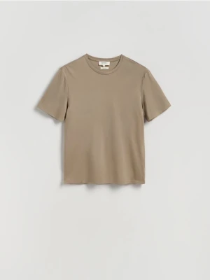 Reserved - T-shirt regular fit z modalem - beżowy