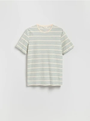 Reserved - T-shirt regular w paski - morski