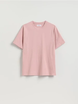 Reserved - T-shirt regular z bawełny - jasnofioletowy