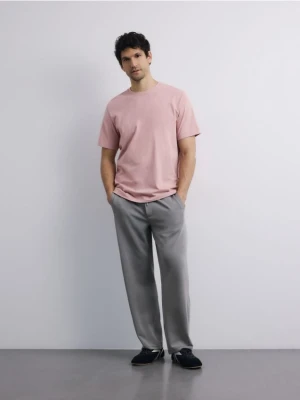 Reserved - T-shirt regular z bawełny - jasnofioletowy