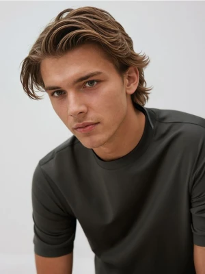 Reserved - T-shirt regular z bawełny - jasny zielony