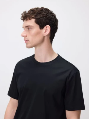 Zdjęcie produktu Reserved - T-shirt regular z domieszką modalu - czarny