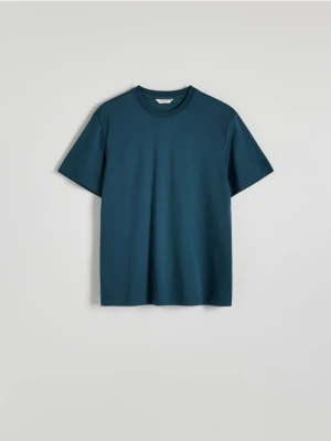 Zdjęcie produktu Reserved - T-shirt regular z merceryzowanej bawełny - granatowy