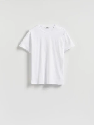 Reserved - T-shirt regular z modalem - biały