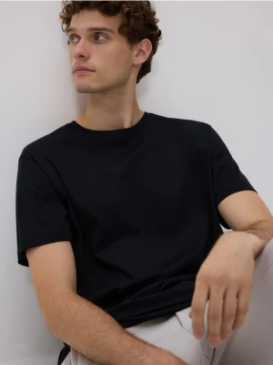 Reserved - T-shirt regular z modalem - czarny