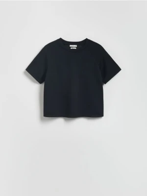Reserved - T-shirt regular z modalem - czarny