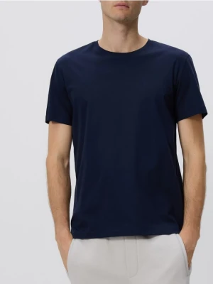 Zdjęcie produktu Reserved - T-shirt regular z modalem - granatowy
