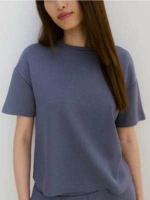 Reserved - T-shirt regular z modalem - jasnoniebieski