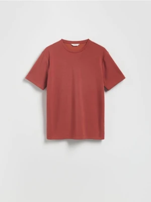 Reserved - T-shirt regular z modalem - miedziany