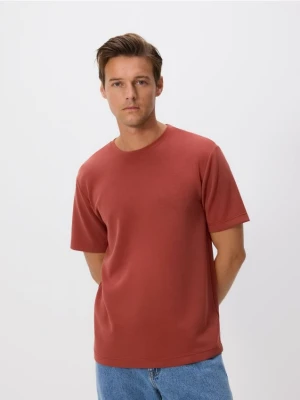 Reserved - T-shirt regular z modalem - miedziany