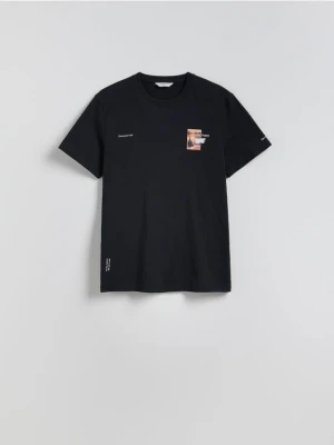 Reserved - T-shirt regular z nadrukiem - czarny