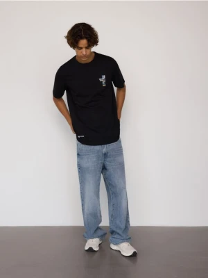 Reserved - T-shirt regular z nadrukiem - czarny