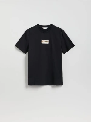 Reserved - T-shirt regular z nadrukiem - czarny