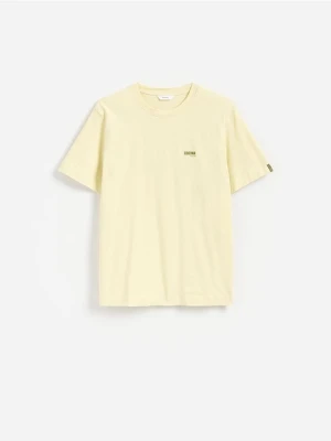 Reserved - T-shirt regular z nadrukiem - limonkowy