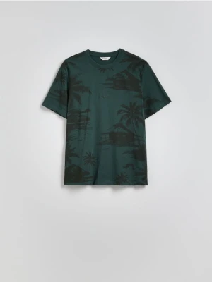 Reserved - T-shirt regular z nadrukiem - szary