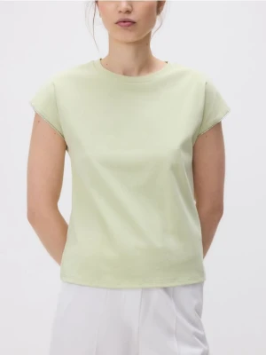Reserved - T-shirt regular ze zdobieniem - jasnozielony