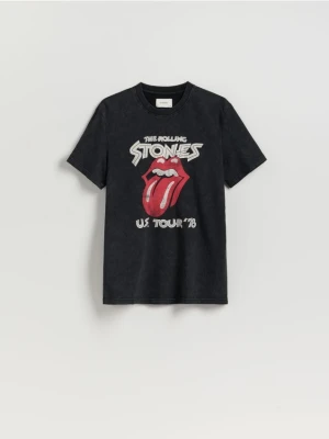 Reserved - T-shirt ROLLING STONES - czarny