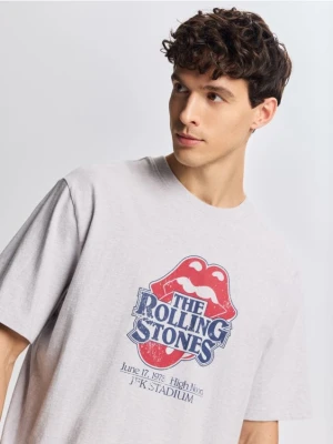 Reserved - T-shirt ROLLING STONES - jasnoszary