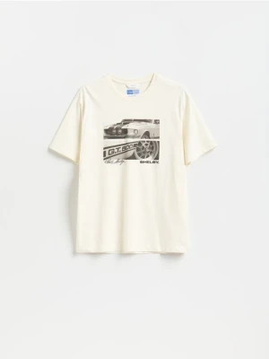 Reserved - T-shirt Shelby - złamana biel