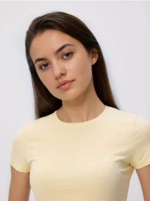Reserved - T-shirt slim fit - jasnożółty