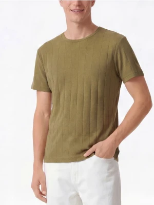 Reserved - T-shirt slim fit - oliwkowy
