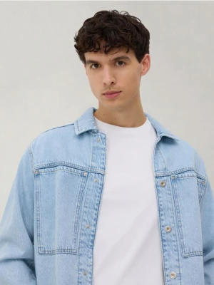 Reserved - T-shirt slim z bawełny pima - biały