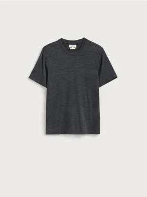 Zdjęcie produktu Reserved - T-shirt slim z wełny merino - ciemnoszary
