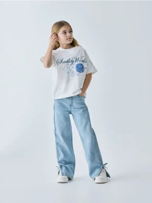 Reserved - T-shirt SmileyWorld® - złamana biel