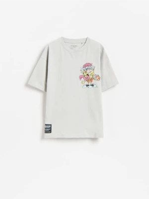 Reserved - T-shirt SpongeBob - jasnoszary