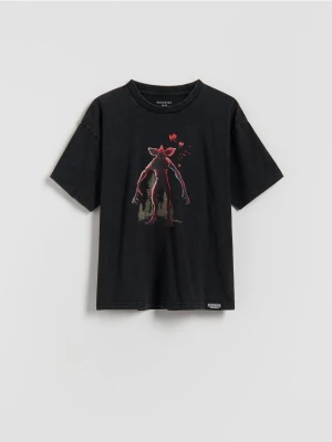 Reserved - T-shirt Stranger Things - czarny