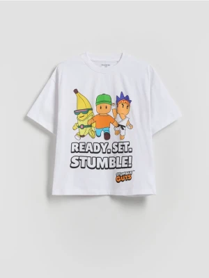 Reserved - T-shirt Stumble Guys - biały