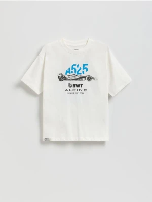 Reserved - T-shirt Team Alpine F1 - złamana biel
