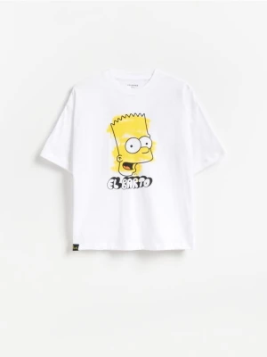 Reserved - T-shirt The Simpsons - biały