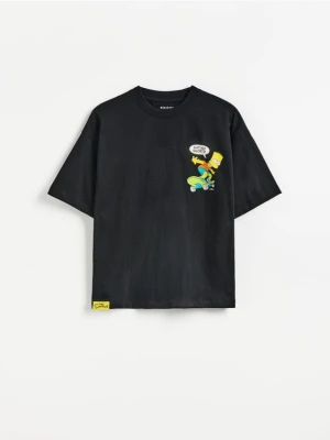 Reserved - T-shirt The Simpsons - czarny