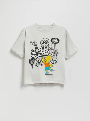 Reserved - T-shirt The Simpsons - jasnoszary