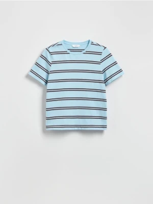 Reserved - T-shirt w paski - jasnoniebieski