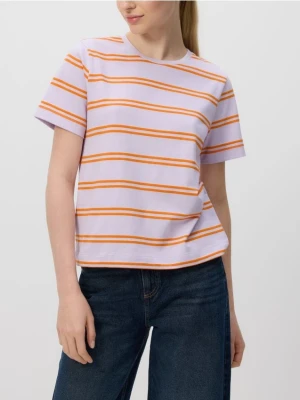 Reserved - T-shirt w paski - jasnozielony