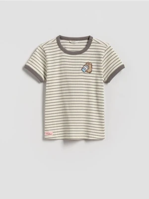 Reserved - T-shirt w paski Pusheen - wielobarwny