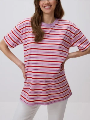 Reserved - T-shirt w paski - wielobarwny